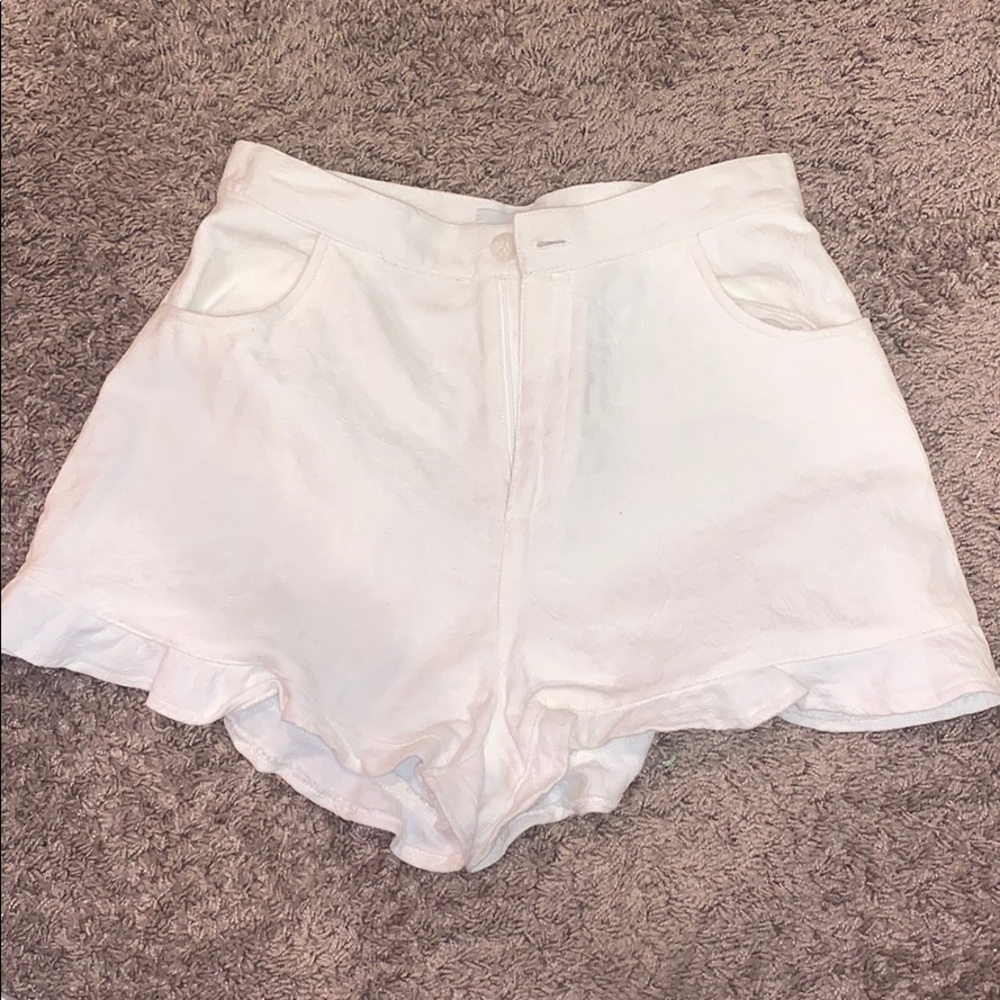 White shorts from a local boutique in Tuscaloosa